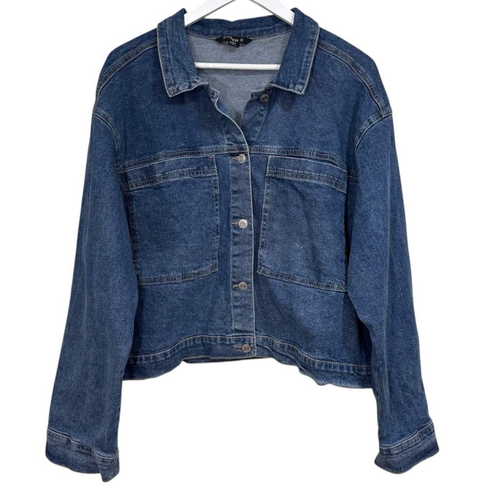 Stitch Star Denim Blue Jean Cropped Jacket Womens Size 2X NWT